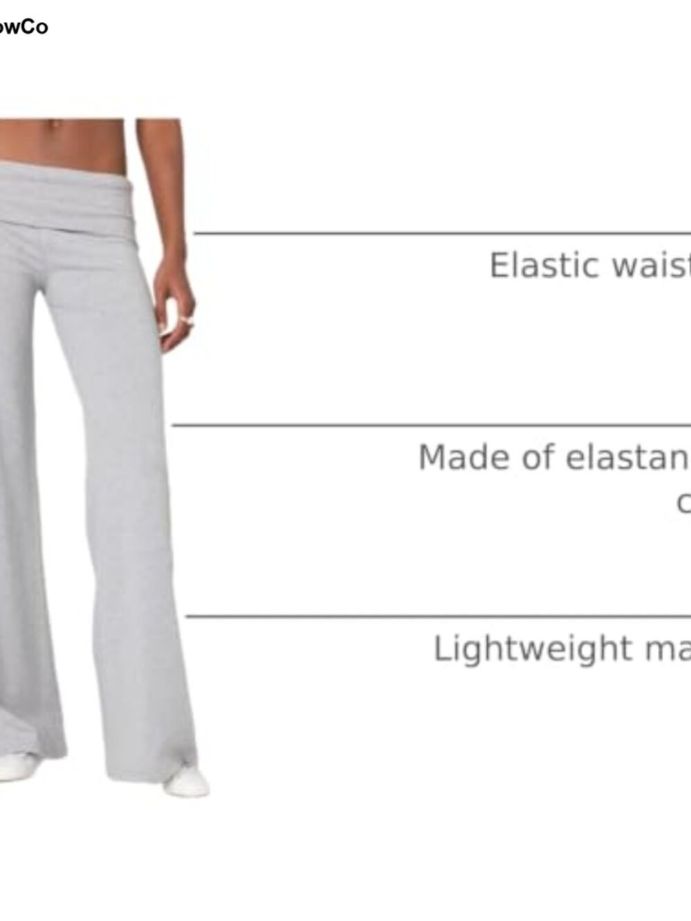 Women's Flare Leggings Fold Over Yoga Pants Bootcut Bell Bottom Slim Fit Y2K - Picture 3 of 6